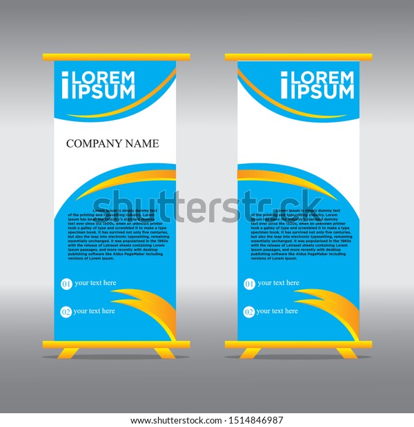 Roll Banner Design Template Vertical Abstract Stock Vector Royalty Free