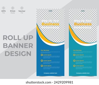 Roll up banner design template,advertisement, pull up,modern x-banner design template.