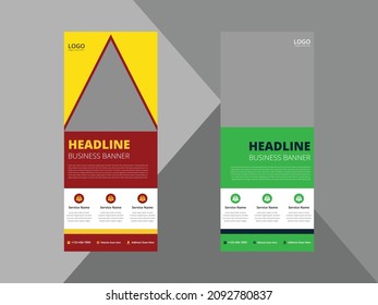 roll up banner design templates. business corporate roll up banner design ideas. poster leaflet brochure design ideas. cover, banner, poster, print-ready