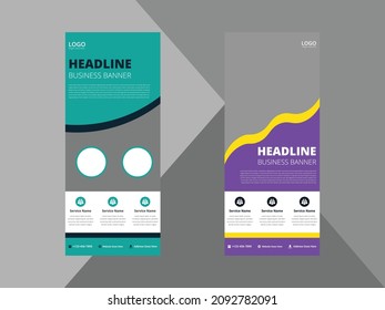 roll up banner design templates. business corporate roll up banner design ideas. poster leaflet brochure design ideas. cover, banner, poster, print-ready