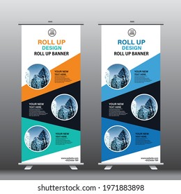 Roll Up Banner Design, Vector Roll up banner design, Business Roll Up Banner  Design 