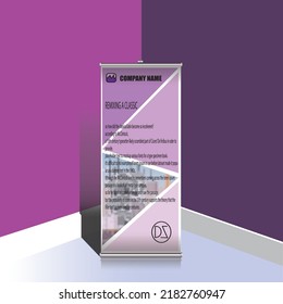 Roll up banner design vector can use every business