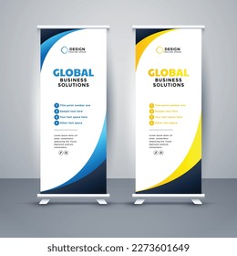 Roll up banner design vector illustrator 