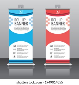 roll up banner design vector template, Flyer, Brochure, Design, modern banner, commercial banner, four color