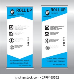Diseñar banner. Plantilla vertical de volante estrecho. Diseño del panel de publicidad. Ilustración vectorial rosa.