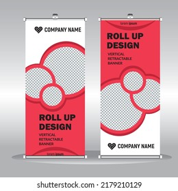 Rollup Banner design plantilla vertical vector folleto, Banner Template, Business Rolup Up 