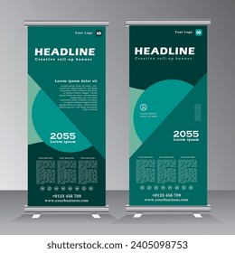 Roll up banner design, vertical banner template design, business stand template.welcome, promotion, exhibition, confferance banner template, vector eps 10,