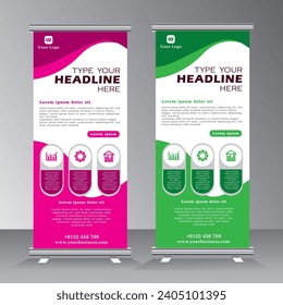 Roll up banner design, vertical banner template design, business stand template.welcome, promotion, exhibition, confferance banner template, vector eps 10,