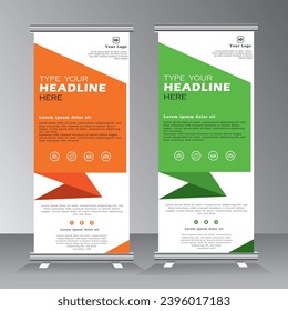 diseño de pancartas de enrollado, plantilla de banner de enrollado, plantilla de banner vertical, eps vectoriales 10