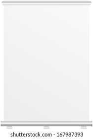 Roll up banner dispaly, free copy space, isolated, vector eps 10