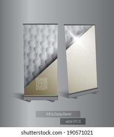  Roll up banner display, vector