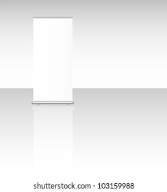 roll up banner display,free copy space, vector format