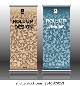 Roll-up Banner Flyer Broschüren Design-Vorlage, moderne x-Banner, Vektorgrafik, abstrakte Design-Broschüre, Rechteck-Größe.