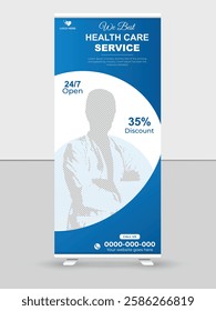 Roll up banner, flyer design template