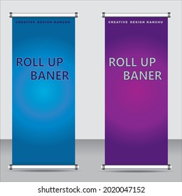 roll up banner flyer banner design vertical template vector, abstract geometric background, modern x-banner and flag-banner,rectangle size