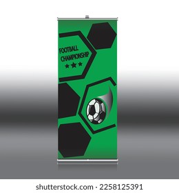 Roll up banner for football matches