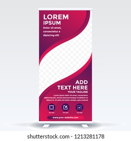 Roll up banner gradient colorful