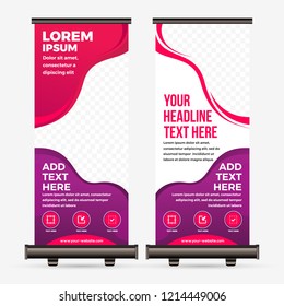 Roll up banner gradient colorful