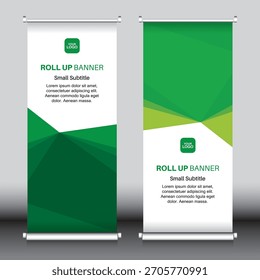 roll up banner green colour, environment, eco, bio