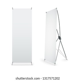 Roll up banner isolated on white background. Eps10 vector. Vector illustration.