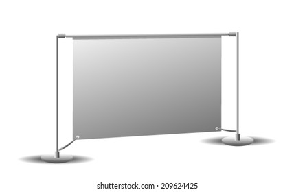 Roll Up Banner Isolated on white