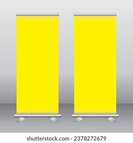 Roll up banner mockup, illustrator