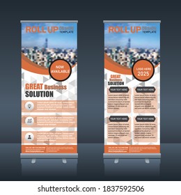 enrollar banner vector de diseño abstracto moderno