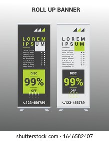 Banner, diseño moderno, gris, verde lima, futurista, minimalista, elegante, sencillo.