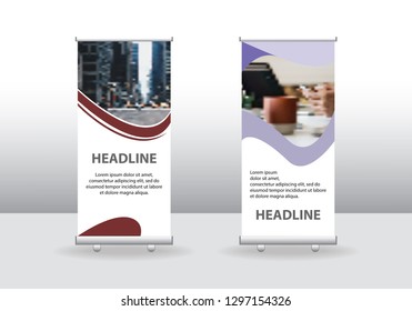 Roll Up Banner Modern. Vector template design, Background Vector, for advertising.vector illustration - Vector eps 10