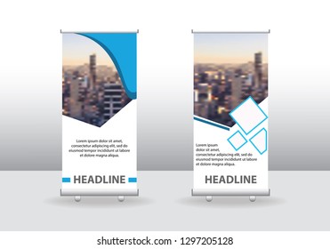 Roll Up Banner Modern. Vector template design, Background Vector, for advertising.vector illustration - Vector eps 10