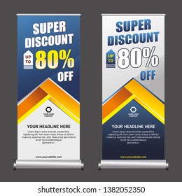 roll up banner promotion set template