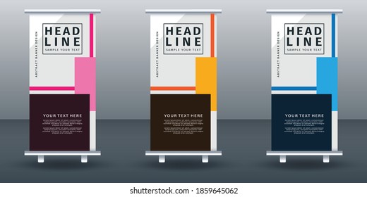 Planilla de diseño de conjunto de banners para la presentación. Ilustración del vector