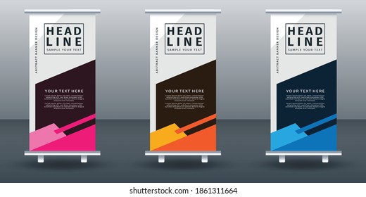 Planilla de diseño de conjunto de banners para la presentación. Ilustración del vector
