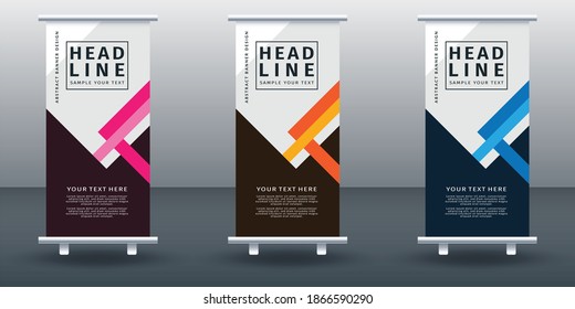 Planilla de diseño de conjunto de banners para la presentación. Ilustración del vector