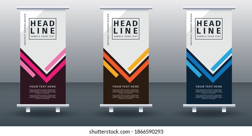 Planilla de diseño de conjunto de banners para la presentación. Ilustración del vector