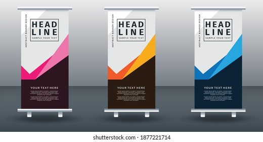 Planilla de diseño de conjunto de banners para la presentación. Ilustración del vector