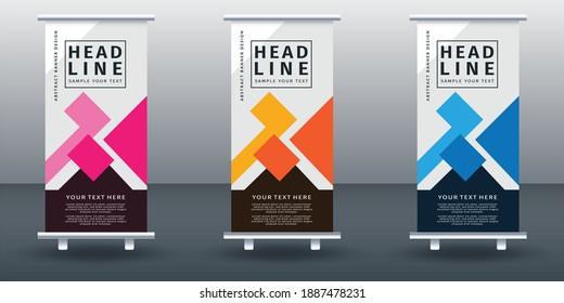 Roll up banner set design template design. Vector illustration
