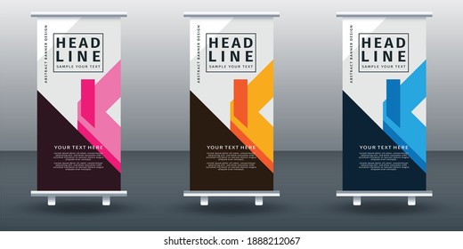 Diseñar plantillas de diseño de conjuntos de banners. Ilustración del vector