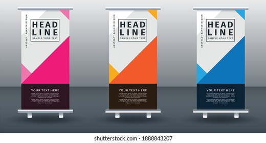 Roll up banner set design template design. Vector illustration