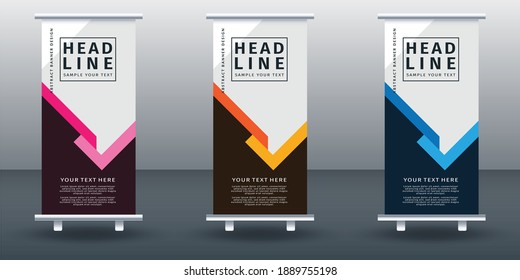 Diseñar plantillas de diseño de conjuntos de banners. Diseño moderno. Ilustración del vector de banner geométrico