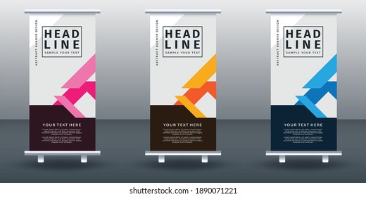 Diseñar plantillas de diseño de conjuntos de banners. Diseño moderno. Ilustración del vector de banner geométrico