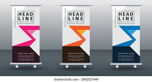 Diseñar plantillas de diseño de conjuntos de banners. Diseño moderno. Ilustración del vector de banner geométrico