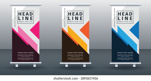 Roll up banner set design template design. Modern Design. Geometric Banner Vector illustration