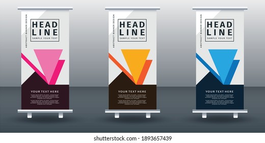Roll up banner set design template design. Modern Design. Geometric Banner Vector illustration