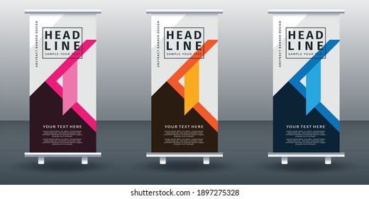 Roll up banner set design template design. Modern Design. Geometric Banner Vector illustration