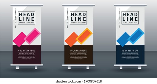Roll up banner set design template design. Modern Design. Geometric Banner Vector illustration