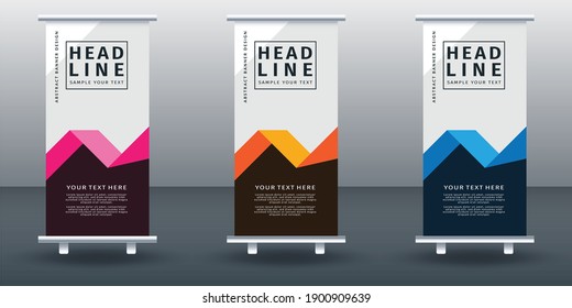Roll up banner set design template design. Modern Design. Geometric Banner Vector illustration