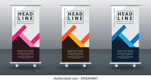 Diseñar plantillas de diseño de conjuntos de banners. Diseño moderno. Ilustración del vector de banner geométrico