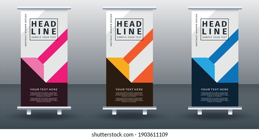 Diseñar plantillas de diseño de conjuntos de banners. Diseño moderno. Ilustración del vector de banner geométrico