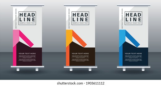 Roll up banner set design template design. Modern Design. Geometric Banner Vector illustration
